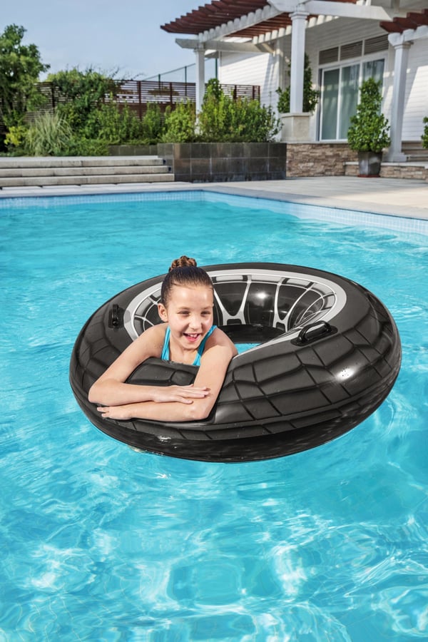 Bestway 36102 pool- och badmadrass Svart, Grå Bild Vinyl Badring