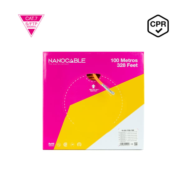 Nanocable 10.20.1700-100 netværkskabel Orange 100 m Cat7 SF/UTP (S-FTP)