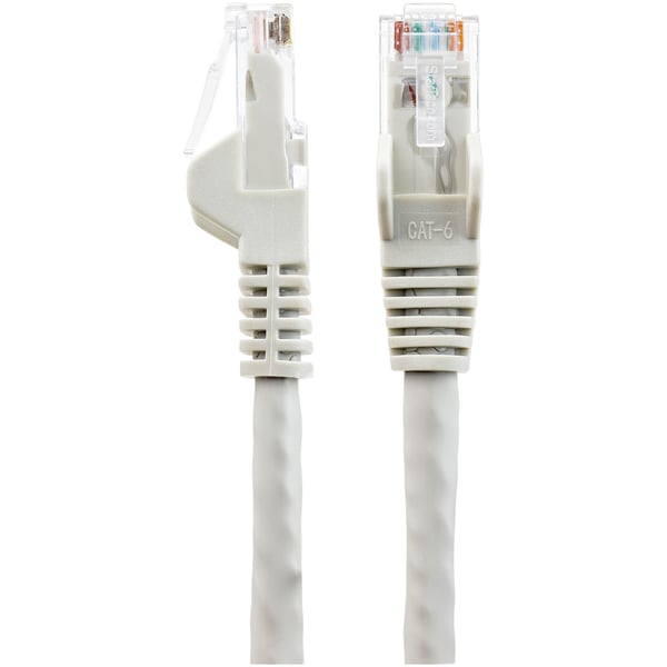 StarTech.com 10 m CAT6 Ethernet-kabel - LSZH (Low Smoke Zero Halogen) - 10 Gigabit 650MHz 100 W PoE RJ45 10GbE UTP nätverkspatchkabel, hakfri med dragavlastning - Grå, CAT 6, ETL-verifierad, 24AWG