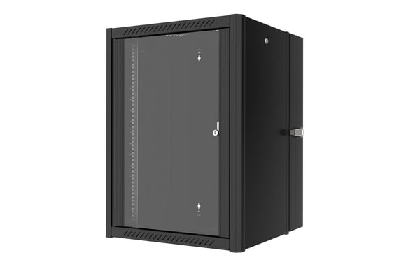 Lanview RWP16U45BL-D palvelinteline 16U Seinään asennettava laitekehikko Musta