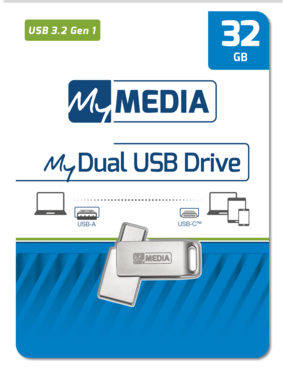 MyMedia MyDual USB 3.2 Gen 1 USB-nøgle 32 GB USB Type-A / USB Type-C 3.2 Gen 1 (3.1 Gen 1) Sølv
