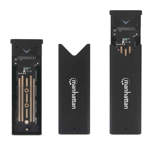Manhattan 130530 Hölje för lagringsenheter SSD-inkapsling Svart M.2
