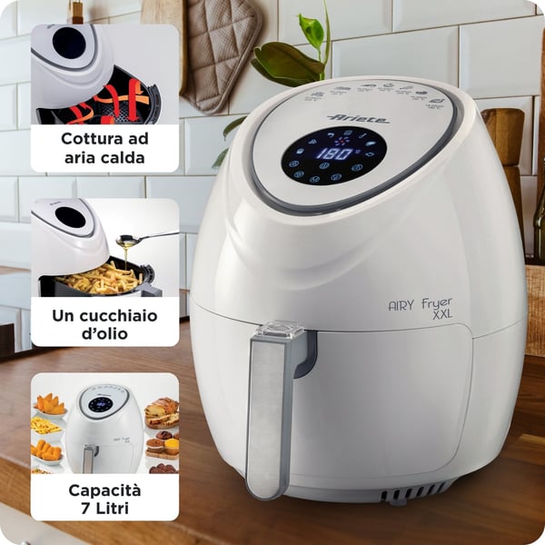 Ariete 4618/03 Yksi 7 L Erillinen 1800 W Kuumakiertoilmakypsennin Valkoinen
