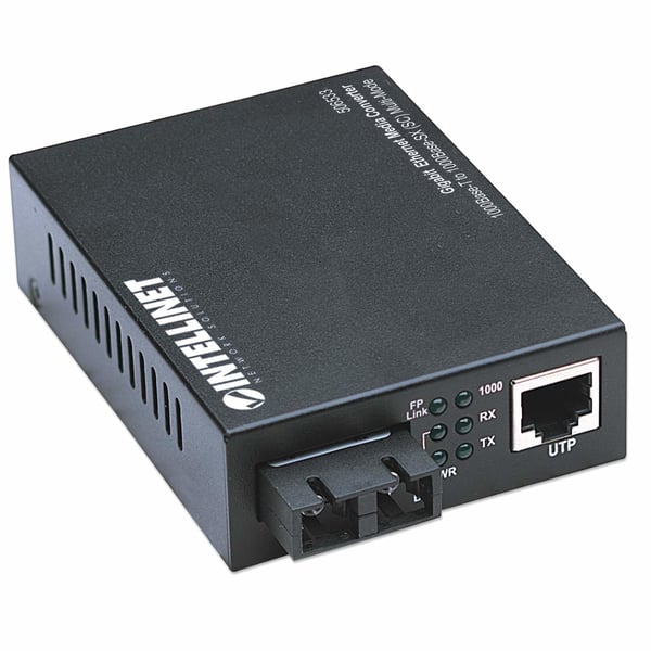 Intellinet 506533 netværksomformer til medie 1000 Mbit/s 850 nm Multitilstand Sort