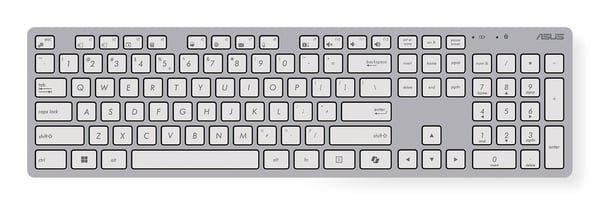 ASUS W5000 tangentbord Mus inkluderad Universal RF Trådlös Vit