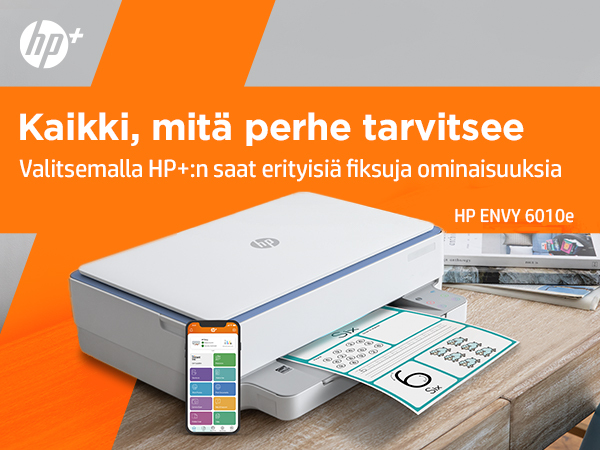 HP ENVY 6010e Langaton All-in-One Väri Tulostin, Instant Ink; Kopiokone, skanneri
