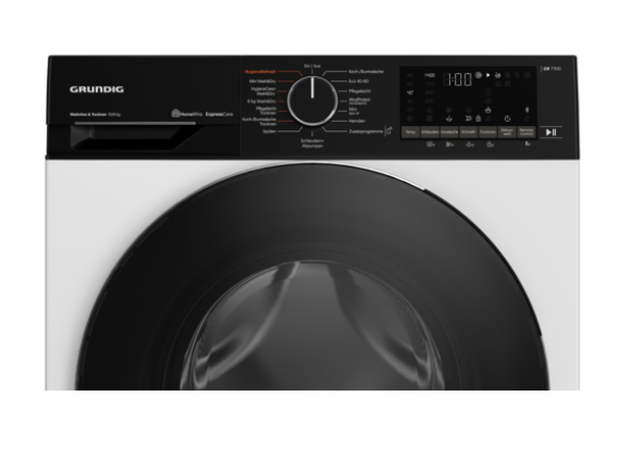 Grundig GD7P510447W kombinerad tvättmaskin och Tumlare Fristående Frontmatad Vit