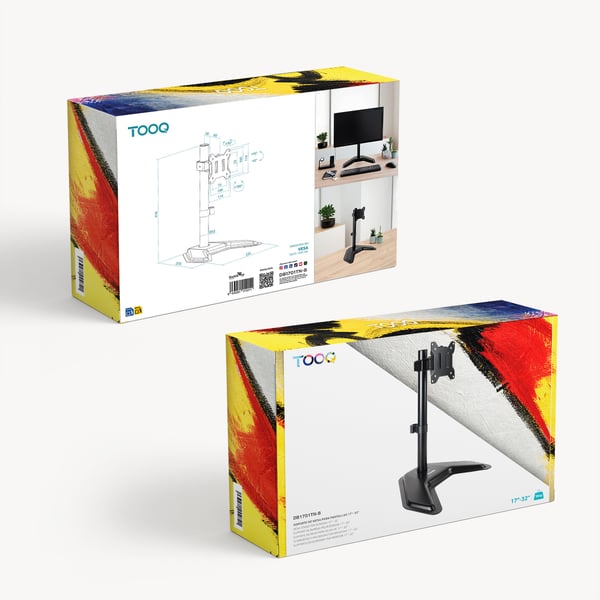 TooQ DB1701TN-B fäste och ställ till bildskärm 81,3 cm (32") Bord Svart