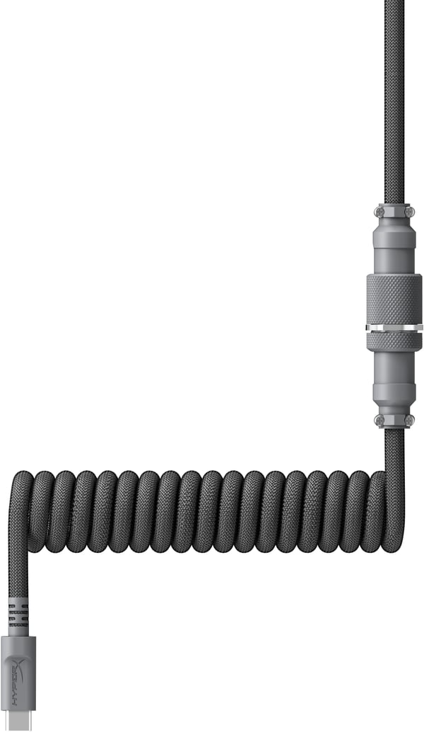 HyperX USB-C – spiralformad kabel – grå