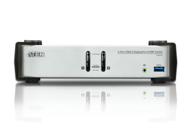 ATEN CS1912 KVM-kytkin Musta, Harmaa