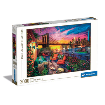 Clementoni Manhattan balcony sunset Puslespil 3000 stk By