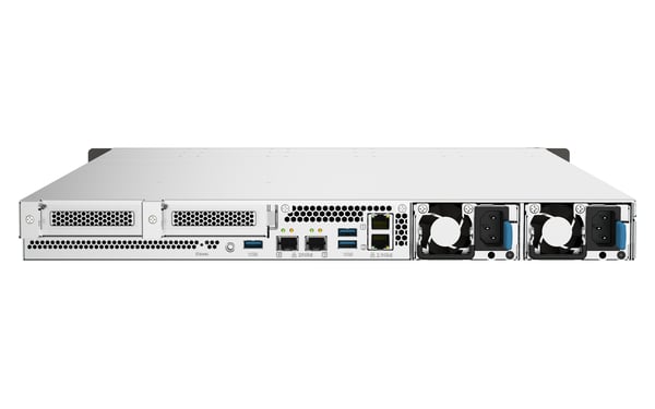 QNAP TS-h1090FU NAS Stativ (1U) EPYC 7232P 64 GB DDR4 0 TB QuTS hero Sort, Grå