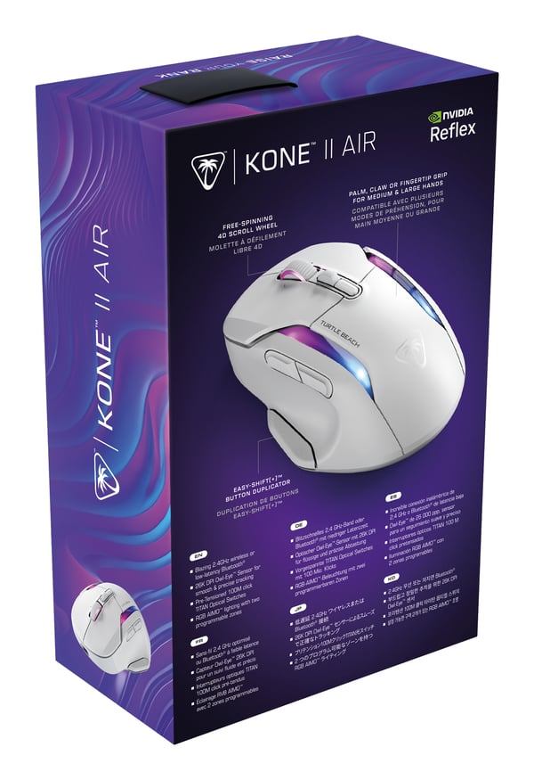 Turtle Beach Kone II Air mus Spil Højre hånd RF trådløs + Bluetooth Optisk 26000 dpi