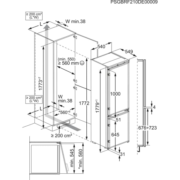 Electrolux LNA7NE18S Indbygget 257 L Hvid