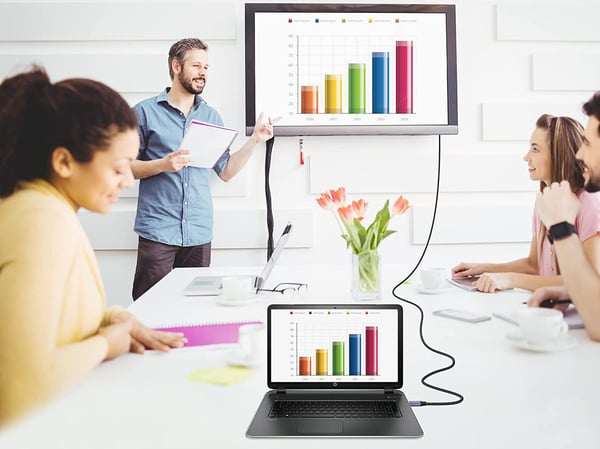 Conceptronic ABBY10G videokabeladapter 2 m USB Type-C HDMI Grå