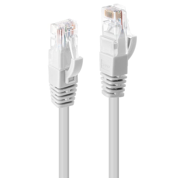 Lindy 48096 verkkokaapeli Valkoinen 7,5 m Cat6 U/UTP (UTP)