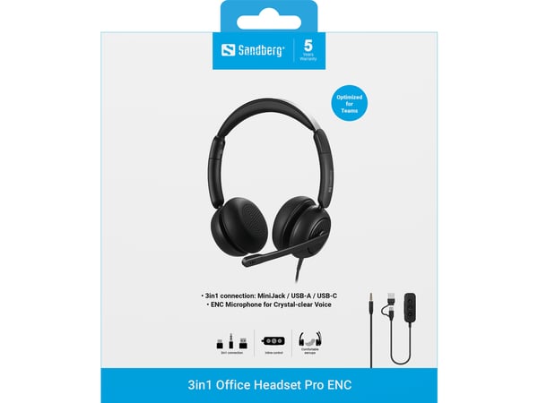Sandberg 3in1 Office Headset Pro ENC 3in1 Office Headset Pro ENC