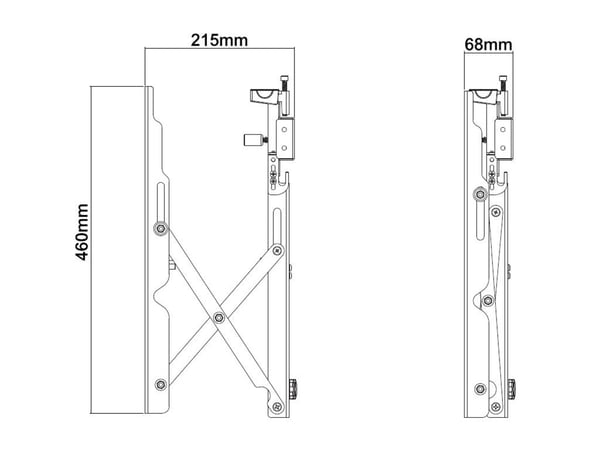 Multibrackets 0513 skærmbeslag til skiltning 177,8 cm (70") Sort