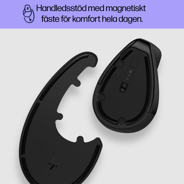 HP 920 - Vertikal mus - ergonomisk - 6 knappar - trådlös - 2,4 GHz, Bluetooth 5.3 - trådlös mottagare