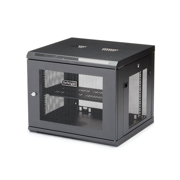 StarTech.com RK920WALM stativ 9U Vægmonteret stativ Sort