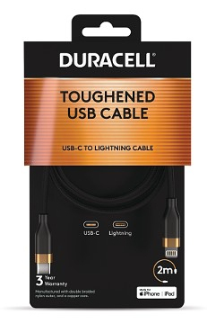 Duracell DRU5024A belysningskabel 2 m Svart