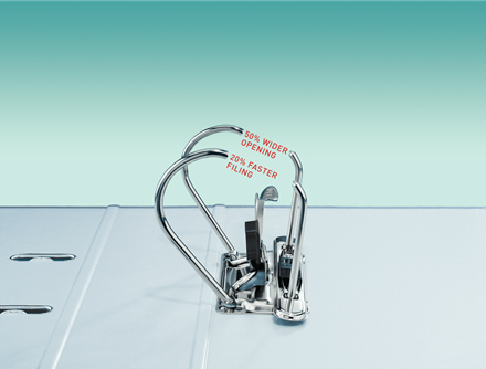 Leitz Brevordner 180° PP A4/80mm, 90% recirkuleret karton, 30% før-forbruger recirkuleret plastik