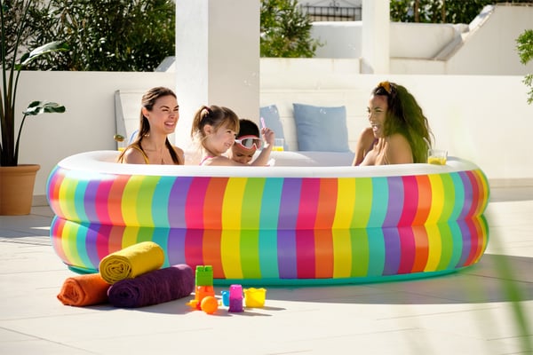 Bestway 54443 swimmingpool til over jorden Oppustelig pool Rund Flerfarvet