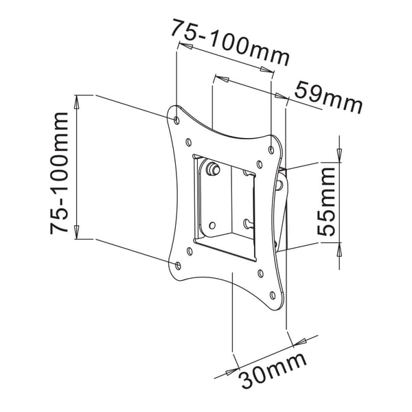 Techly ICA-LCD-900 76,2 cm (30") Musta