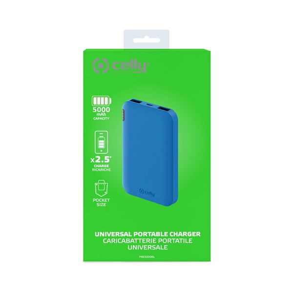 Celly PBE5000 Litiumioni (Li-Ion) 5000 mAh Sininen