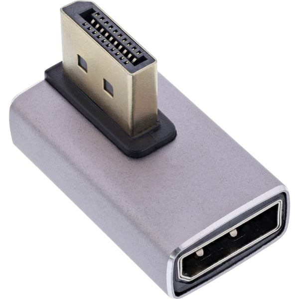 InLine 17291H kabelomvandlare (hane/hona) DisplayPort Grå, Svart