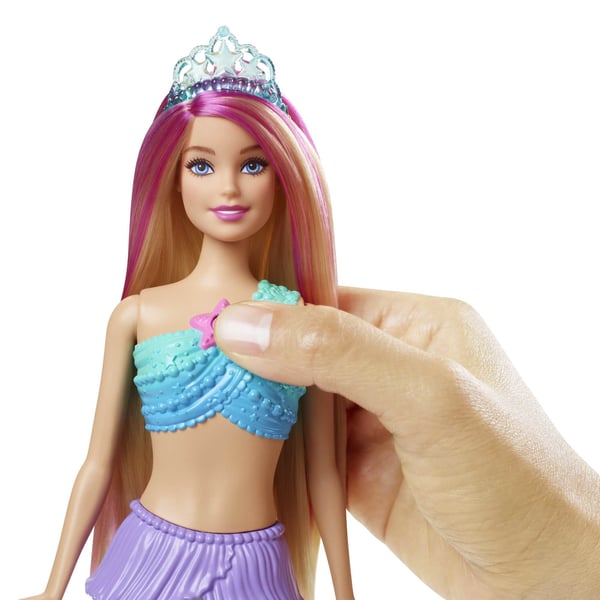 Barbie Dreamtopia Twinkle Lights Mermaid -nukke, jossa valotehoste, 3–7-vuotiaille