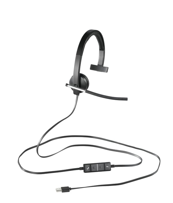 Logitech H650E Kuulokkeet Langallinen Pääpanta Toimisto/puhelukeskus USB A-tyyppi Musta, Hopea