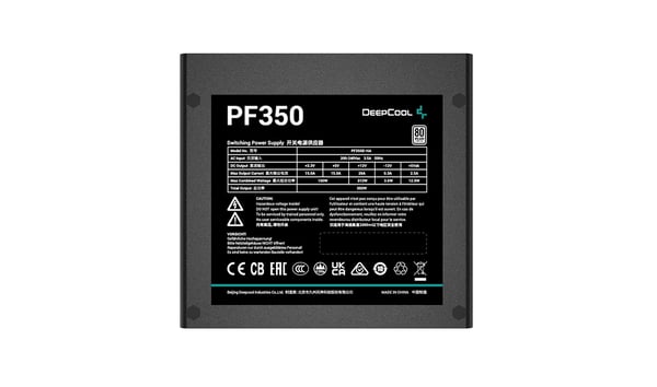 DeepCool R-PF350D-HA0B-EU nätaggregat 350 W 20+4-stifts ATX ATX Svart (R-PF350D-HA0B-EU)