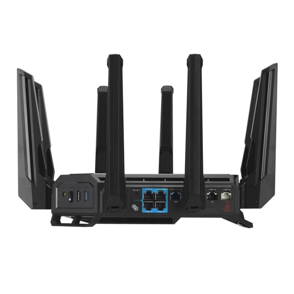 ASUS ROG Rapture GT-BE98 trådløs router 10 Gigabit Ethernet Quad-band (2.4 GHz / 5 GHz-1 / 5 GHz-2 / 6 GHz) Sort