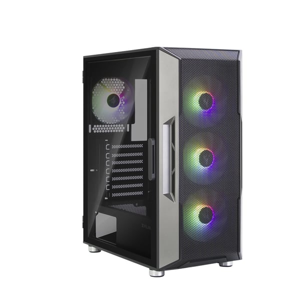 Zalman I3 Neo ATX Mid Tower PC Case Mesh front for efficient cooling Pre-installed fan 3 Midi Tower Musta
