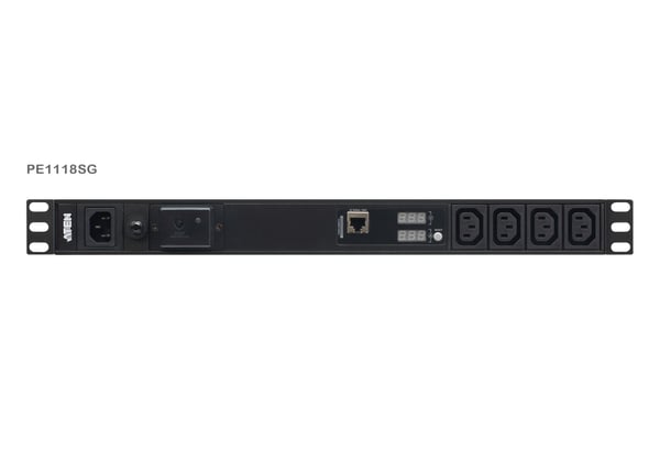 ATEN PE1118SG-AT-G strømforsyningsenhed (PDU) 18 AC stikkontakt(er) 1U Sort ATEN PE1118SG-AT-G strømforsyningsenhed (PDU) 18 AC stikkontakt(er) 1U Sort