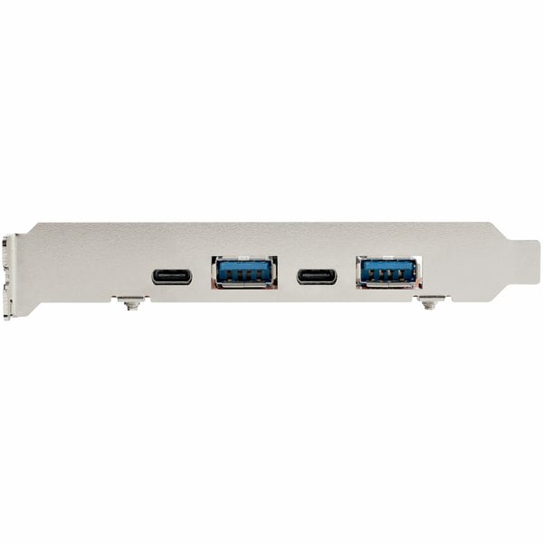 StarTech.com 4-ports USB PCIe-kort - 10 Gbps USB PCI Express-expansionskort med 2 styrenheter - 2x USB-C och 2x USB-A-portar (USB 3.2 Gen 2) - USB/USB-C PCI-e-kort - Helprofil
