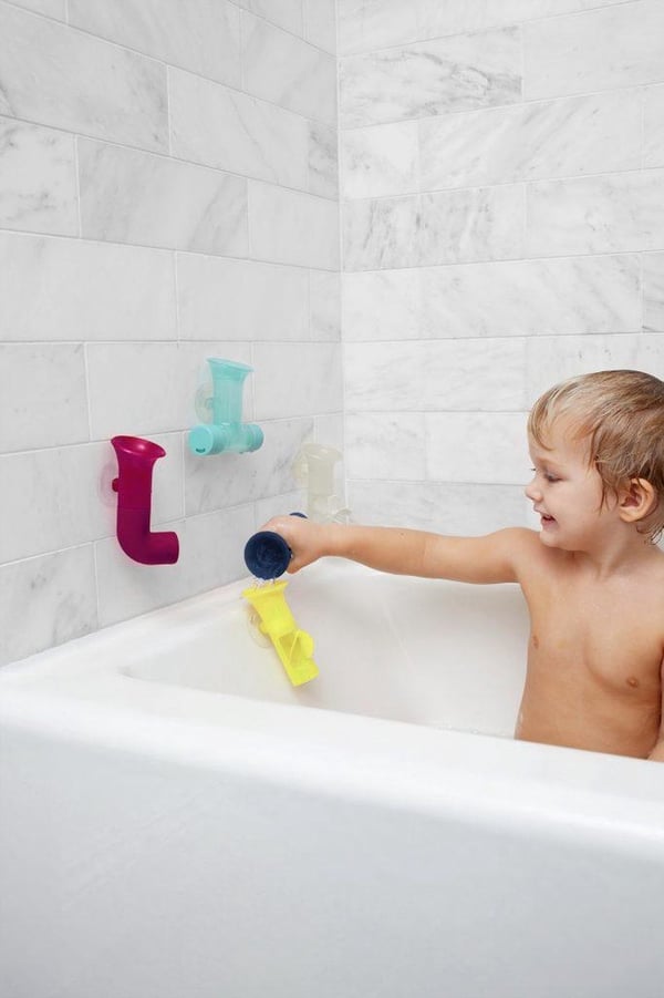 Tomy Boon B11379 spil, legetøj & mærkat til badet Badebyggesæt Flerfarvet