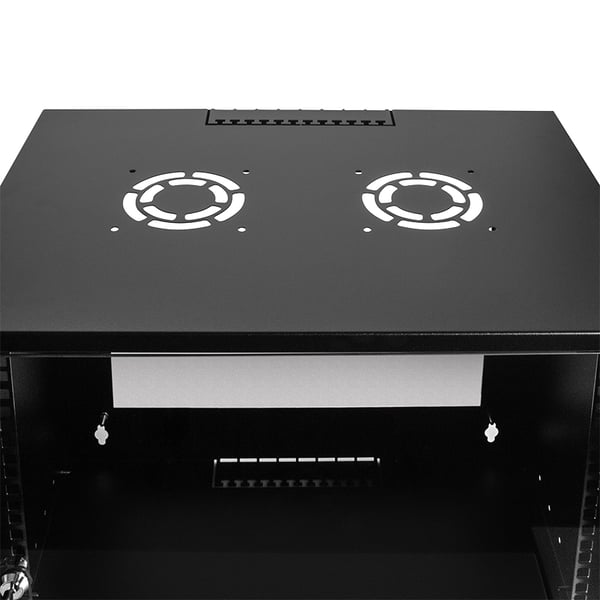 LogiLink W04C55B stativ 4U Vægmonteret stativ Sort