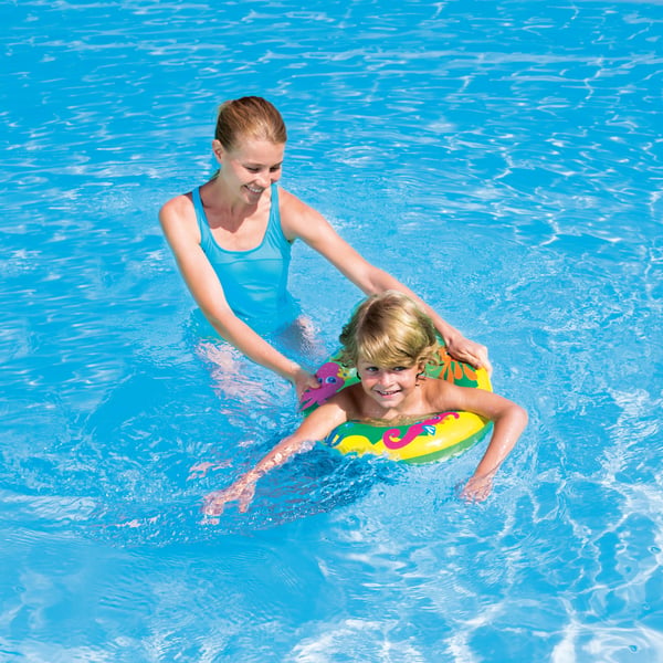 Bestway 36113 pool- och badmadrass Blå, Orange, Gul Mönstrad Vinyl Badring