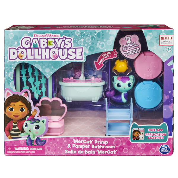 Gabby's Dollhouse 6062036 tilbehør til dukkehus Badeværelse i dukkehus