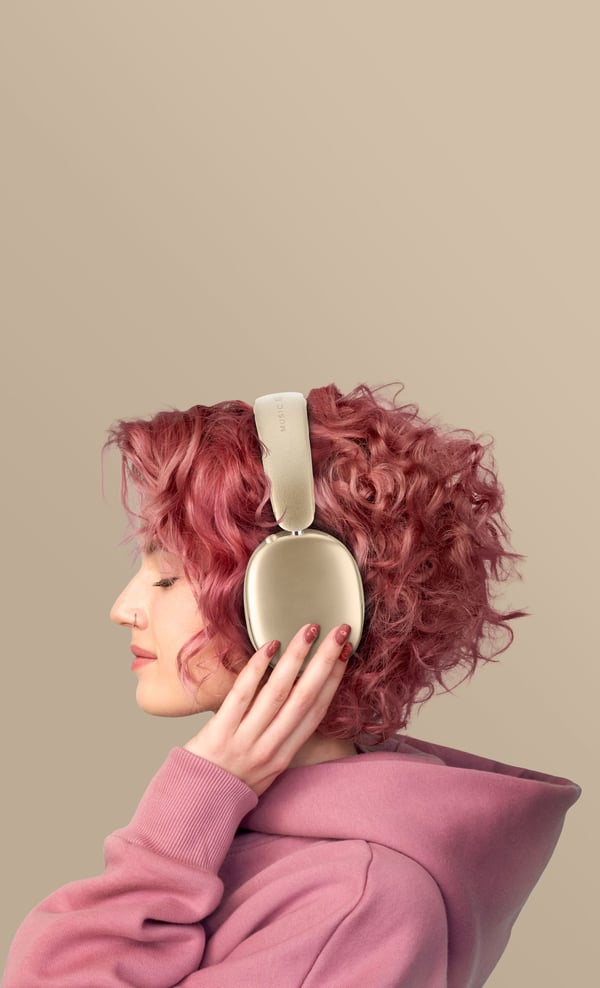Music Sound BTHEADBMSAURIXW hovedtelefoner/headset Trådløs Opkald/musik USB Type-C Bluetooth Hvid