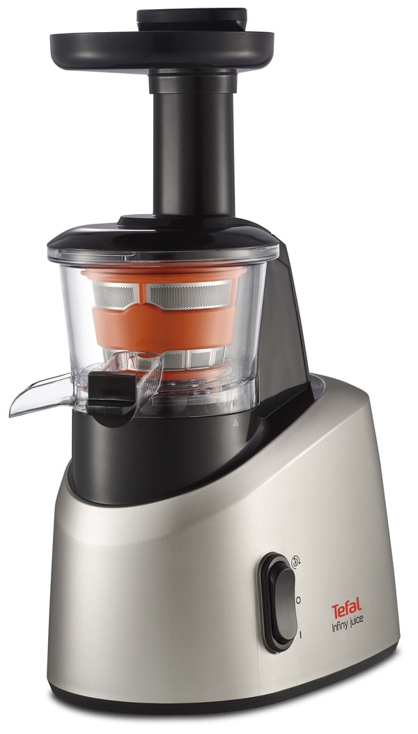 Tefal Infiny Juice ZC255B Långsam juicepress 200 W Grå, Silver