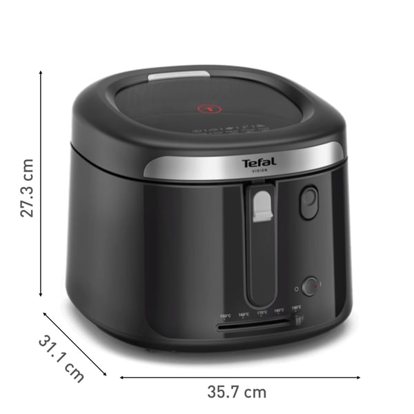Tefal Vision FF2528E0 rasvakeitin Yksi 2,1 L Erillinen 1900 W Musta
