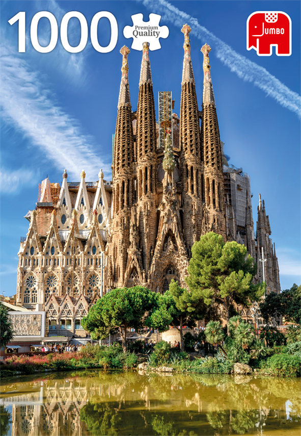 Premium Collection Sagrada Familia View, Barcelona 1000 pcs Puslespil 1000 stk Landskab