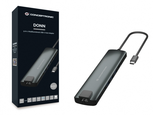 Conceptronic DONN06G USB 3.2 Gen 1 (3.1 Gen 1) Type-C Svart, Silver