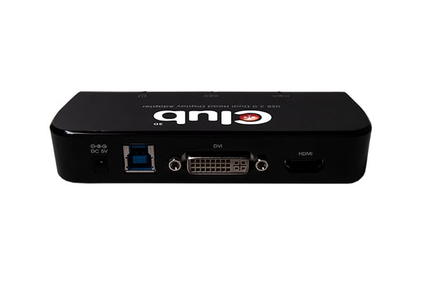 CLUB3D SenseVision USB3.0 to DVI-I & HDMI Graphics Adapter USB grafisk adapter Sort