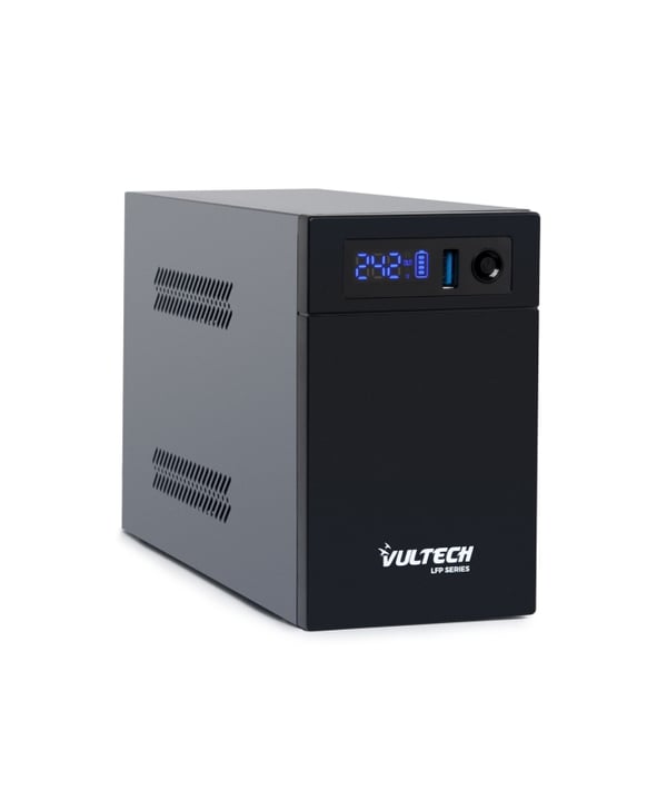 Vultech UPS1000VA-LFP UPS-enhed Interaktivt indgangsstik 1 kVA 530 W 2 AC stikkontakt(er)