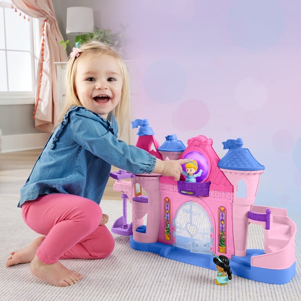 Fisher-Price Little People Disney Princess-lekset från , Magical Lights & Dancing Castle med två figurer