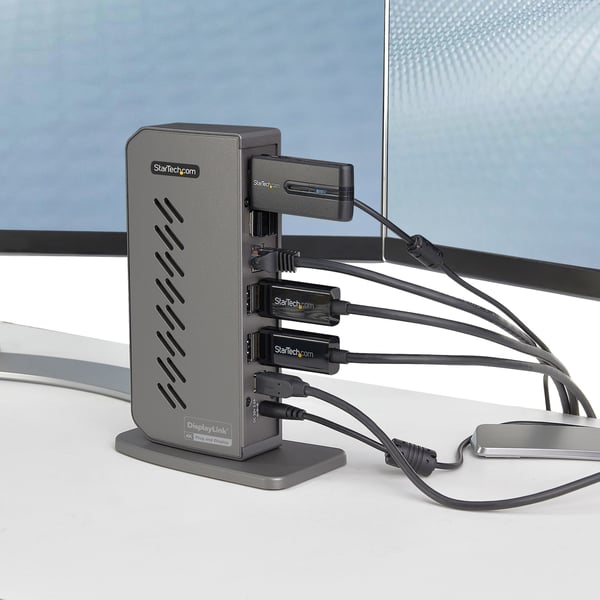 StarTech.com USB-C USB-A-docka - Hybrid Universal USB 3.0-dockningsstation för USB-C- eller USB-A-bärbar dator